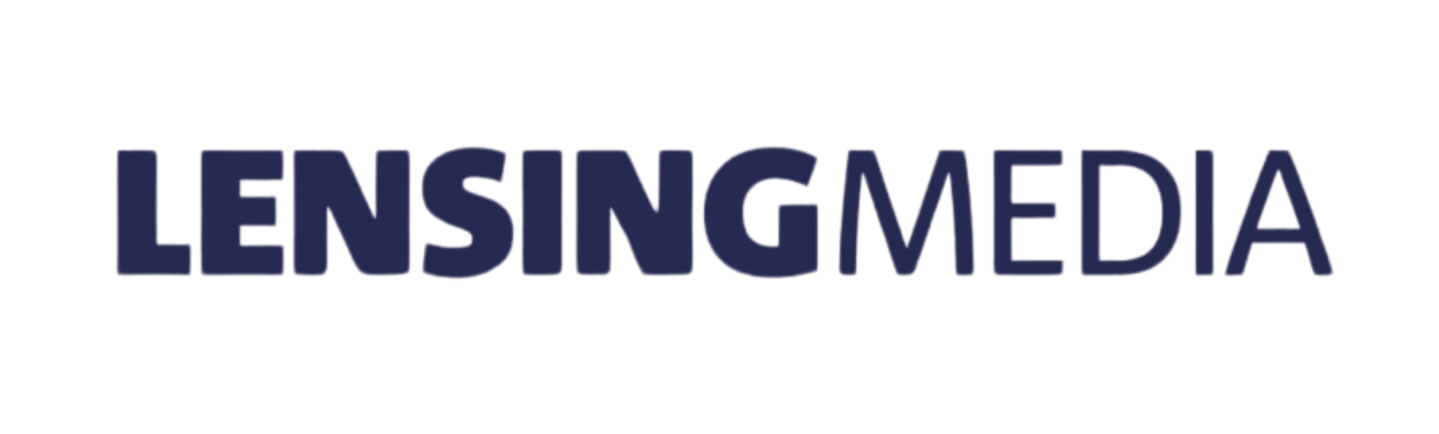 Lensing Media blue logo